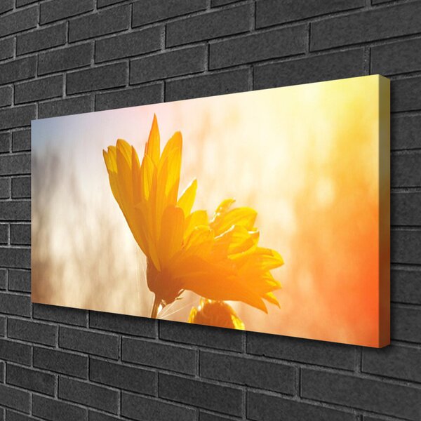 Quadro su tela girasole 100x50 cm