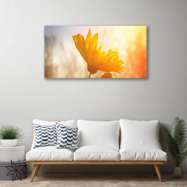 Quadro su tela girasole 100x50 cm