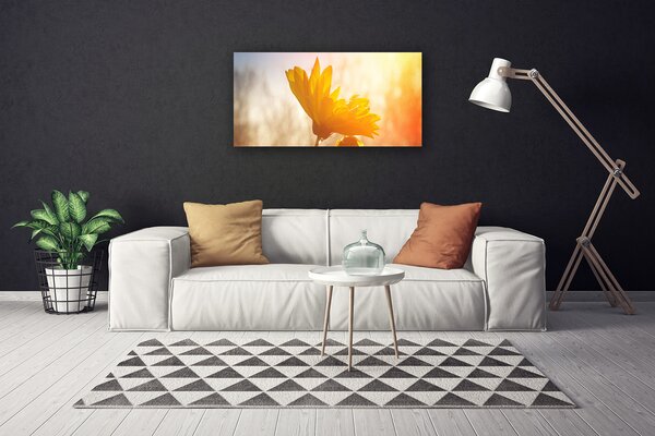Quadro su tela girasole 100x50 cm