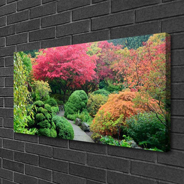 Quadro su tela Giardino Fiore Natura Albero 100x50 cm
