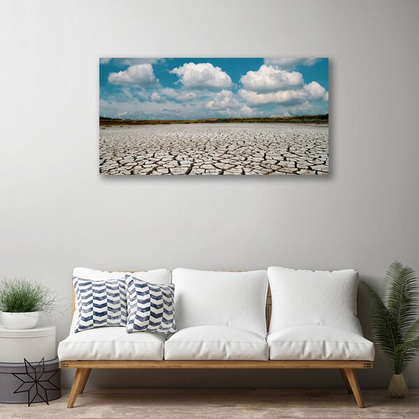 Quadro su tela Paesaggio del fiume secco 100x50 cm