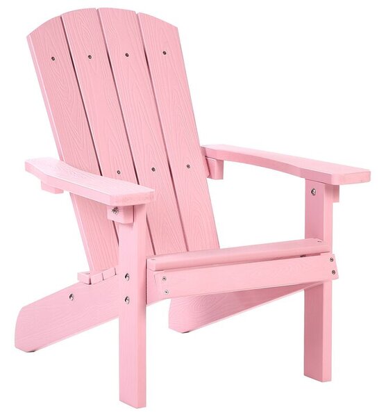 Sedia da giardino in plastica rosa chiaro per bambini resistente agli agenti atmosferici in stile moderno Beliani