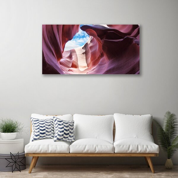 Quadro su tela Rock, fiume, trogolo Art 100x50 cm