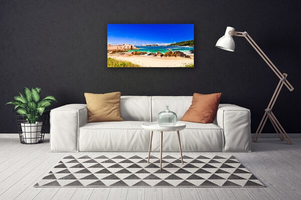 Quadro su tela Paesaggio del mare della spiaggia 100x50 cm