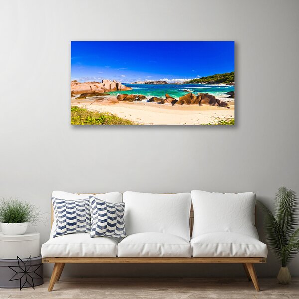 Quadro su tela Paesaggio del mare della spiaggia 100x50 cm