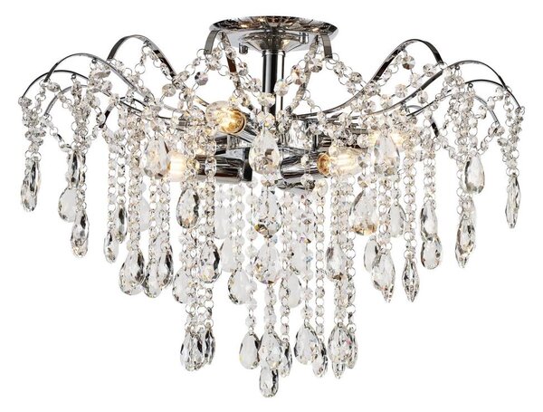 Brilagi - Lampadario a plafone CRYSTAL 6xE14/60W/230V cromo lucido