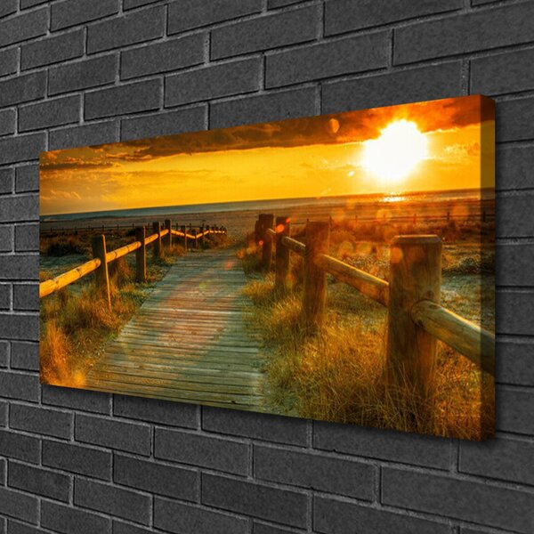 Quadro su tela Architettura al tramonto 100x50 cm