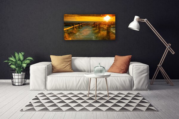 Quadro su tela Architettura al tramonto 100x50 cm
