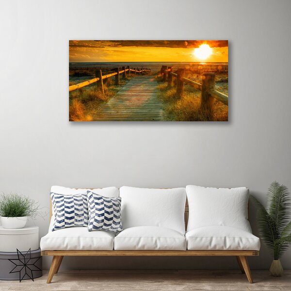 Quadro su tela Architettura al tramonto 100x50 cm