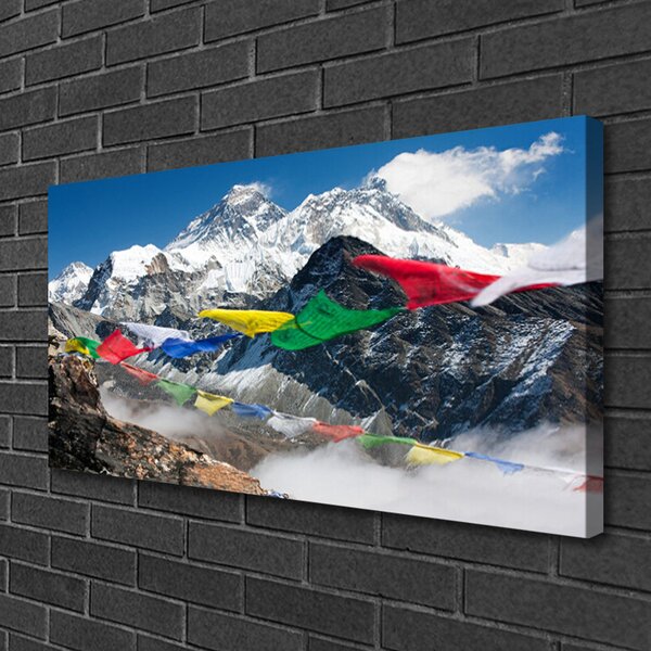 Quadro su tela Paesaggio di montagne 100x50 cm
