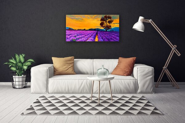 Foto quadro su tela Campo del paesaggio 100x50 cm