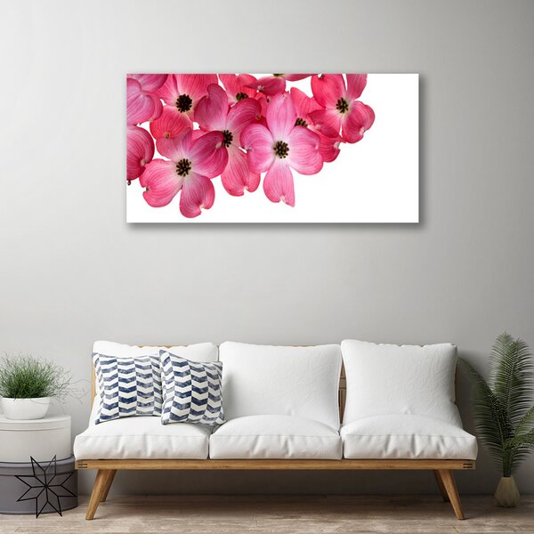 Quadro su tela Fiori Sul Muro 100x50 cm