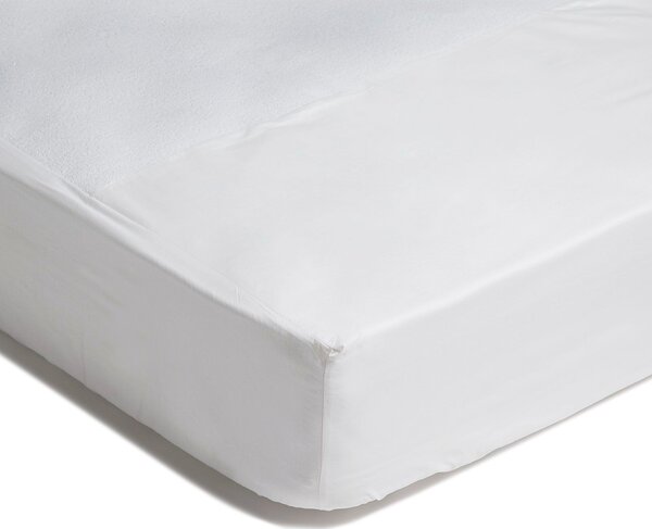Coprimaterasso In Pvc Idrorepellente Singolo Hotellerie Tinta Unita Bianco Caleffi