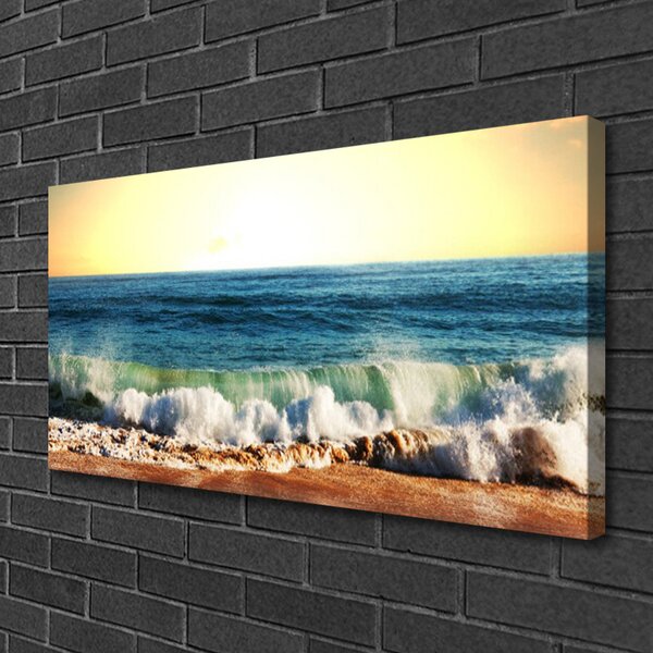 Foto quadro su tela Paesaggio della spiaggia dell'oceano 100x50 cm