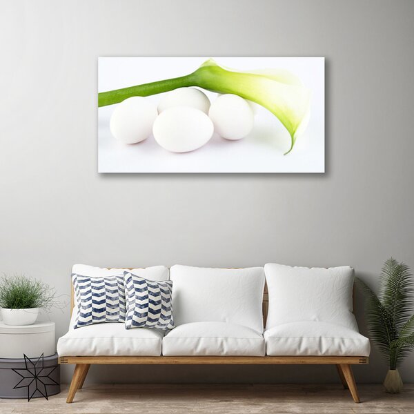 Quadro stampa su tela Uova Sul Muro 100x50 cm