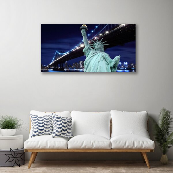 Quadro su tela Statua del Ponte della Libertà 100x50 cm