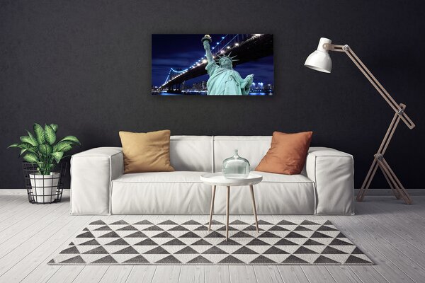 Quadro su tela Statua del Ponte della Libertà 100x50 cm
