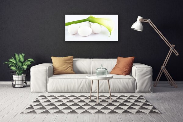 Quadro stampa su tela Uova Sul Muro 100x50 cm