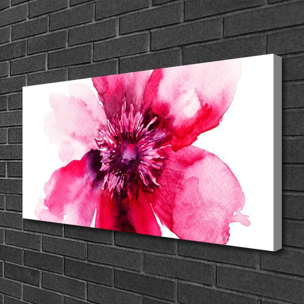 Quadro su tela Fiore Sul Muro 100x50 cm