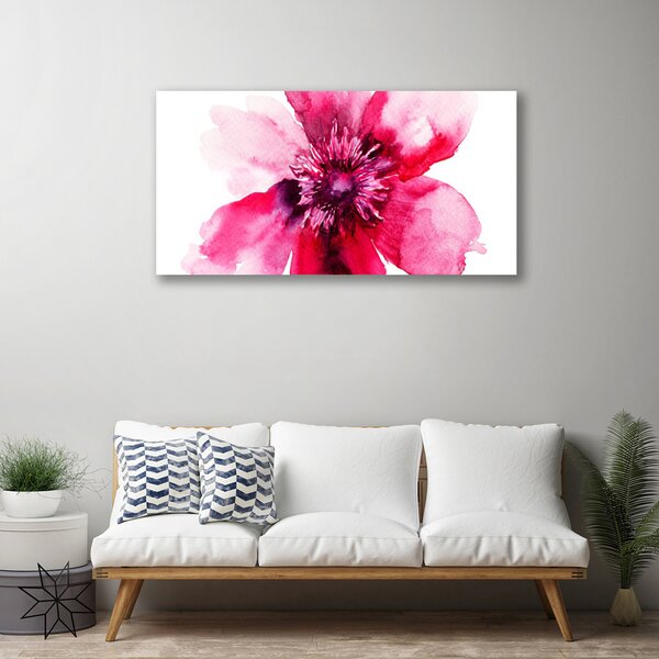 Quadro su tela Fiore Sul Muro 100x50 cm