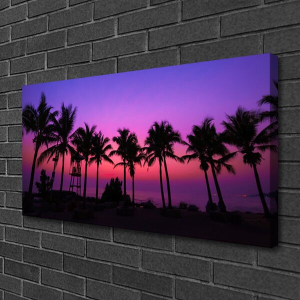 Quadro su tela Paesaggio delle palme 100x50 cm