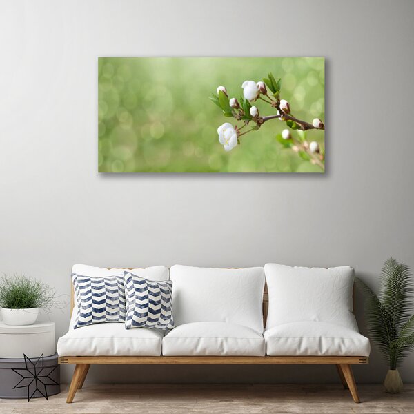 Quadro su tela Fiori Sul Muro 100x50 cm