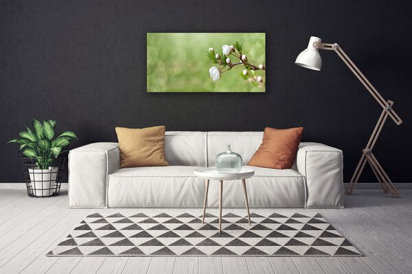 Quadro su tela Fiori Sul Muro 100x50 cm