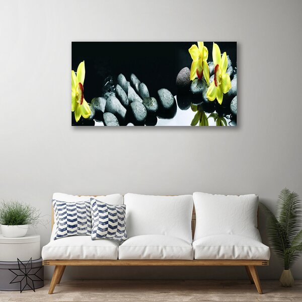 Quadro su tela Fiore di orchidea 100x50 cm