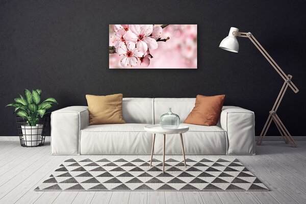Quadro su tela Fiori Sul Muro 100x50 cm
