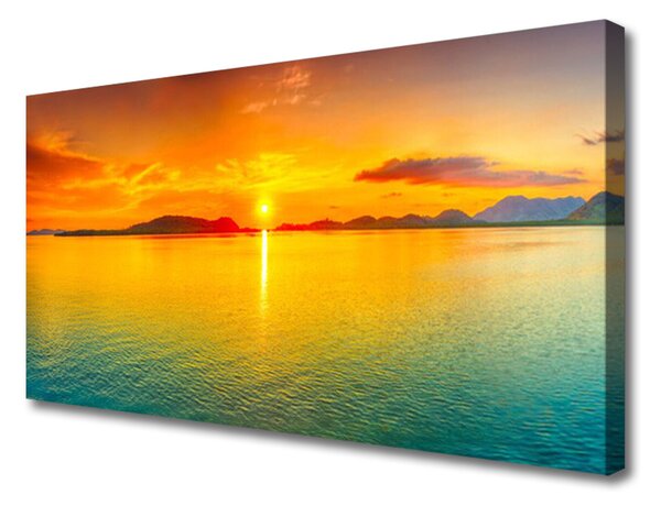 Foto quadro su tela Mare, sole, paesaggio 125x50 cm