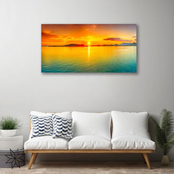 Foto quadro su tela Mare, sole, paesaggio 100x50 cm