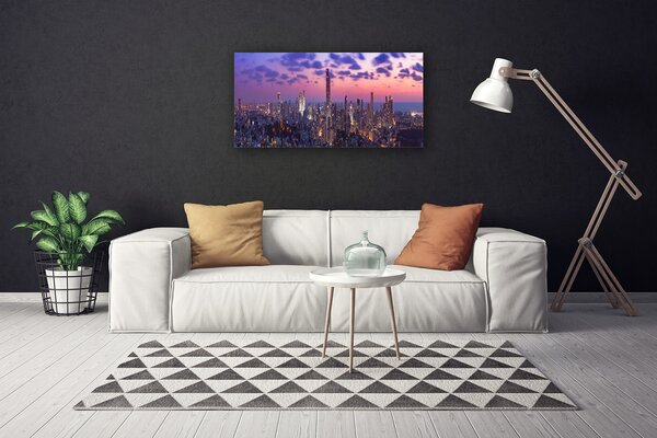 Quadro su tela Città dei grattacieli 100x50 cm