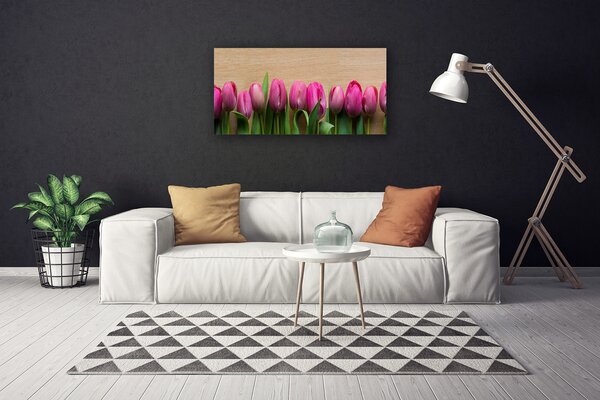 Quadro su tela Fiori Sul Muro 100x50 cm