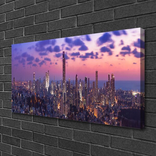 Quadro su tela Città dei grattacieli 100x50 cm