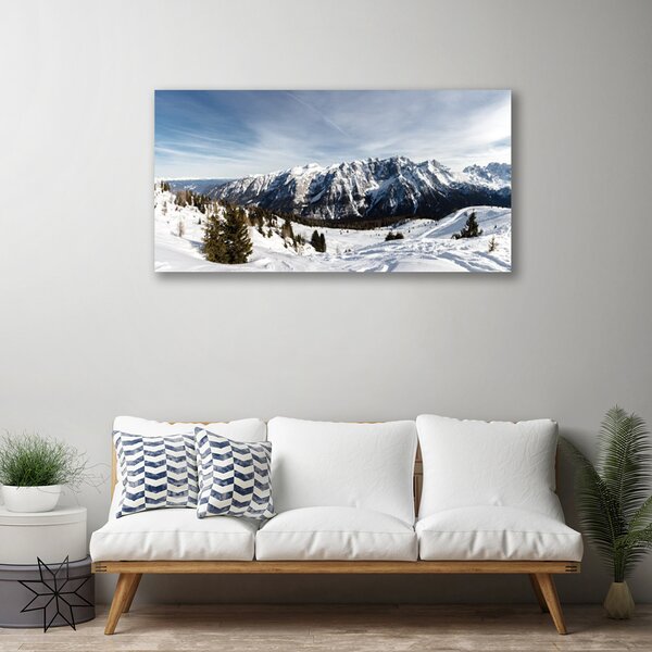 Quadro su tela Paesaggio di montagne 100x50 cm
