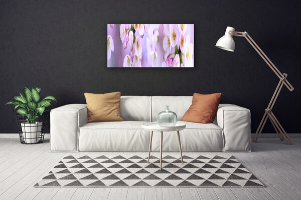 Quadro stampa su tela Fiori Sul Muro 100x50 cm