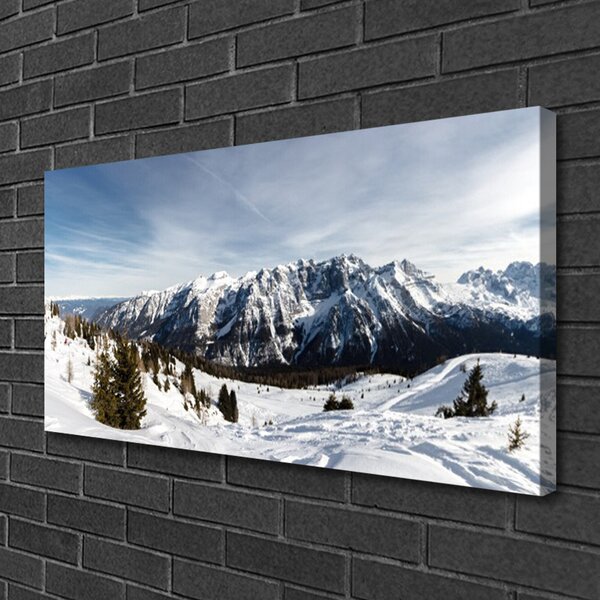 Quadro su tela Paesaggio di montagne 100x50 cm
