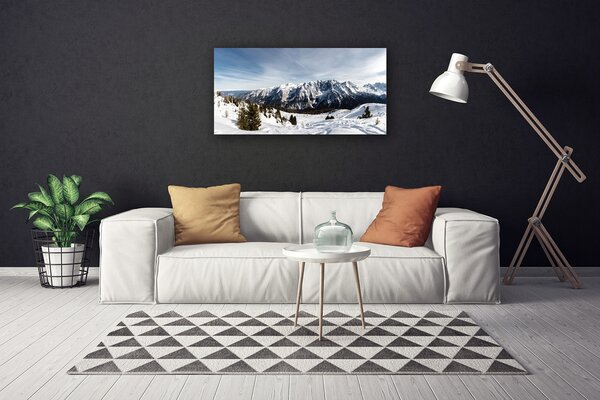 Quadro su tela Paesaggio di montagne 100x50 cm