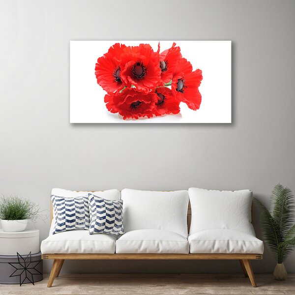 Stampa quadro su tela Fiori Sul Muro 100x50 cm