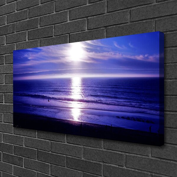 Quadro su tela Mare, sole, paesaggio 100x50 cm