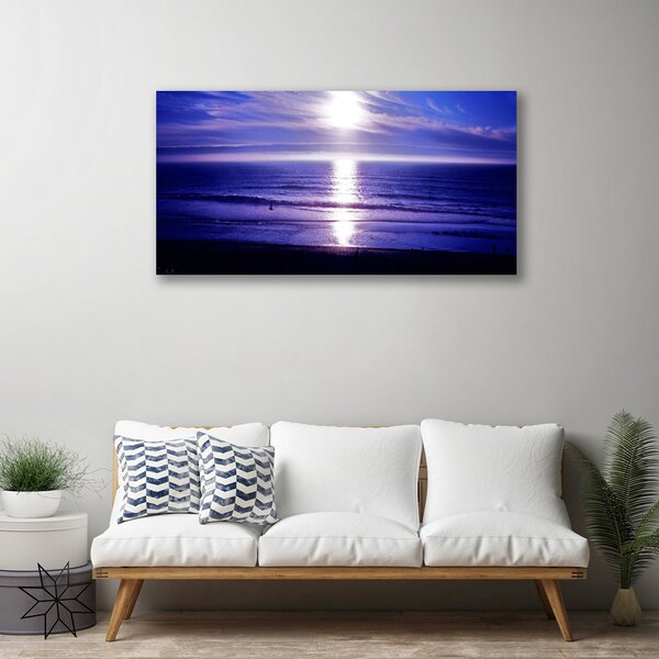 Quadro su tela Mare, sole, paesaggio 100x50 cm