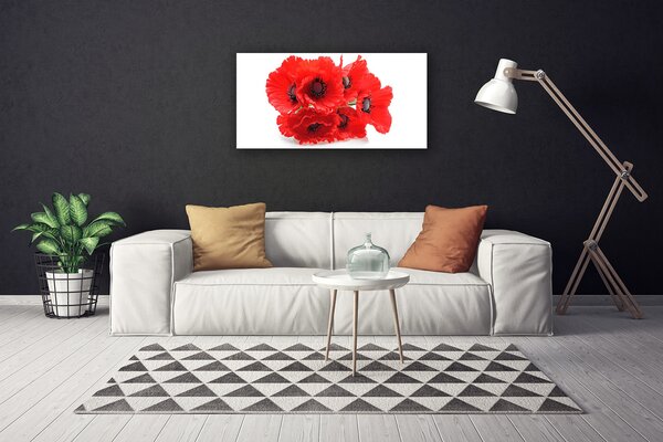 Stampa quadro su tela Fiori Sul Muro 100x50 cm
