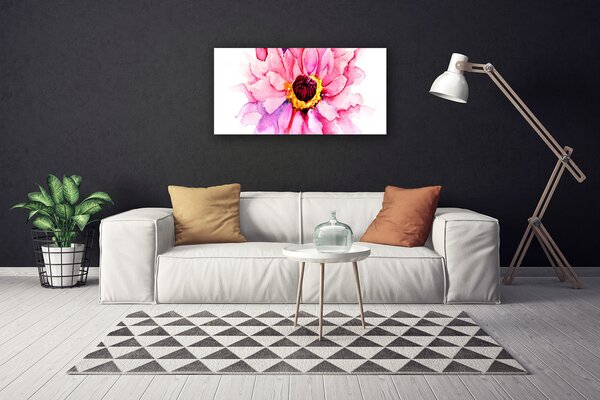 Quadro su tela Fiore Sul Muro 100x50 cm