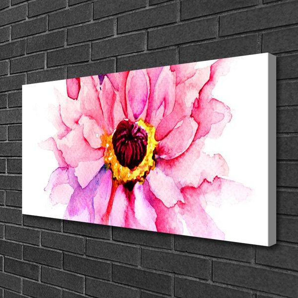 Quadro su tela Fiore Sul Muro 100x50 cm