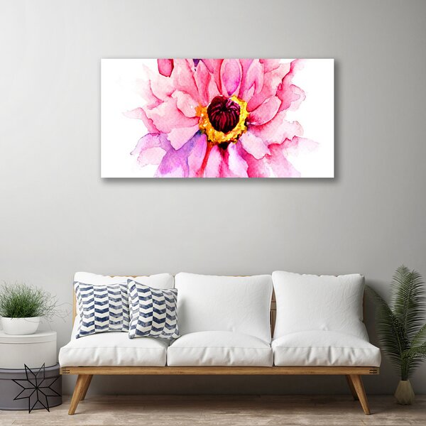Quadro su tela Fiore Sul Muro 100x50 cm
