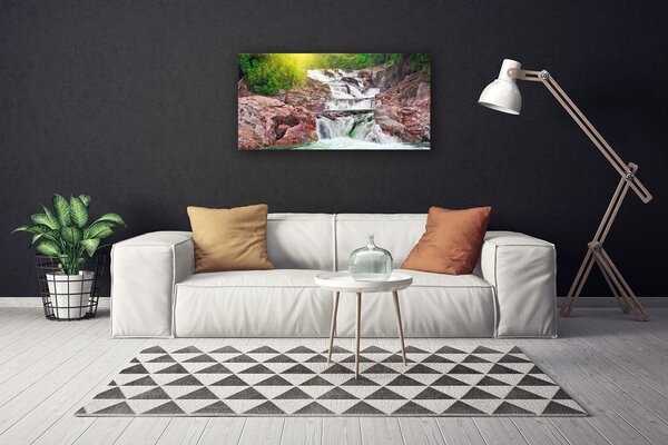 Quadro su tela Cascata della natura 100x50 cm