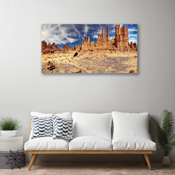 Quadro su tela Paesaggio di sabbia del deserto 100x50 cm