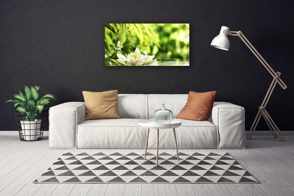 Quadro su tela Foglie di fiori 100x50 cm