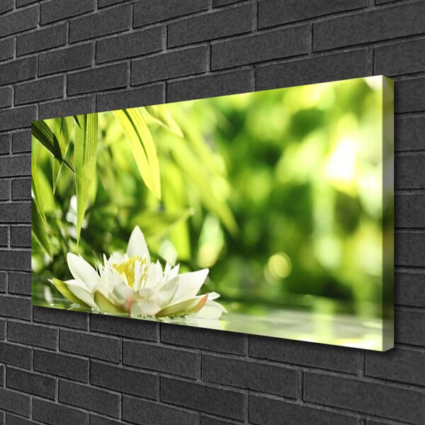 Quadro su tela Foglie di fiori 100x50 cm