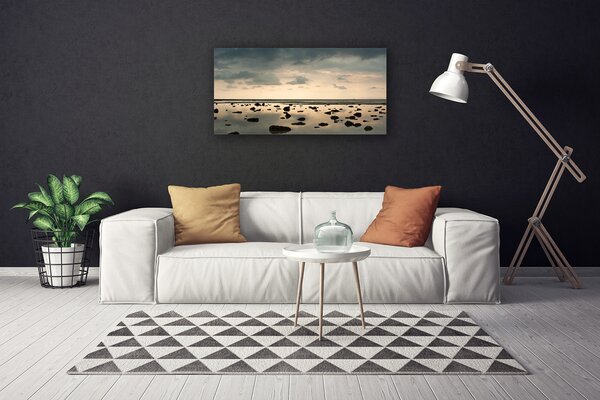 Stampa quadro su tela Paesaggio acquatico 100x50 cm
